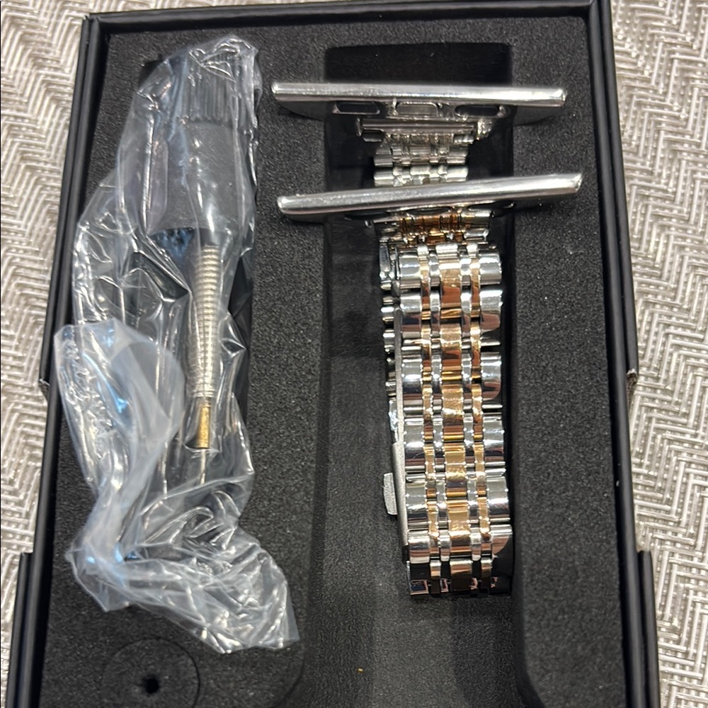Silver and Gold Watch Band with Tool